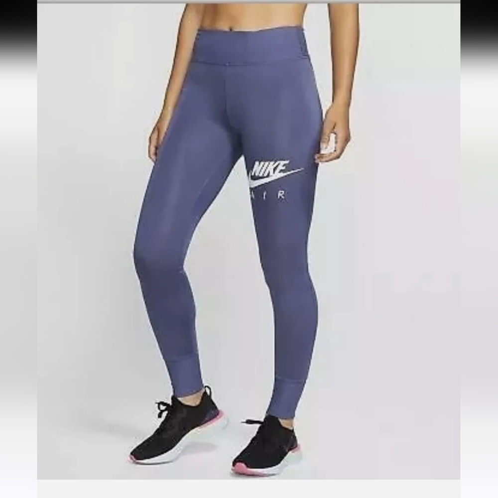 NIKE Fast Womens 7/8 Running jogger Tights Sanded Purple/blue -Size Medium